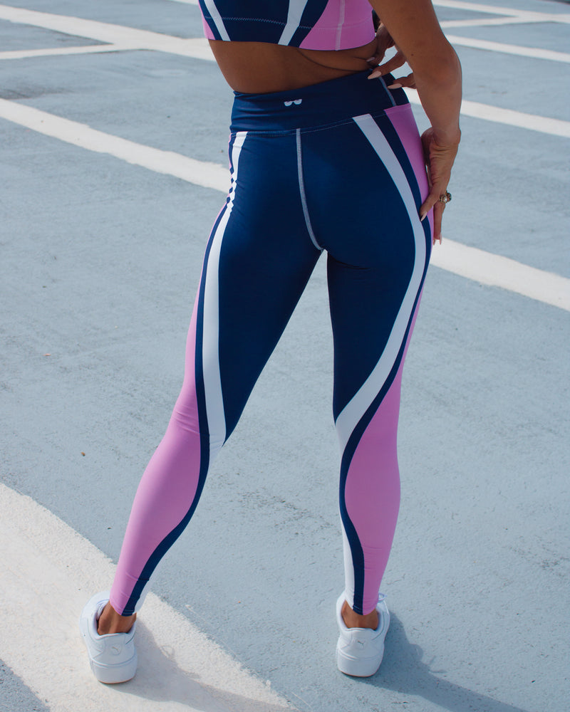 POP Fit Side Stripe Athletic Leggings for Women