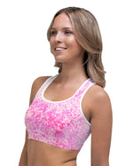 The cool ppl pink Orion sports bra.