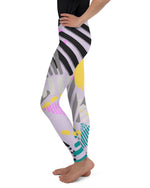 The Cool ppl youth activewear leggings inspired by Saved by the Bell of the 80's and 90's